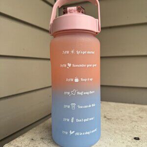 Sports Motivational Drinking Water Bottle With Time Marker 25 oz BPA Free